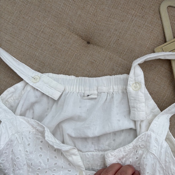 GAP Apron Eyelet Maxi Dress in Optic White - Size 12 - Picture 3 of 9